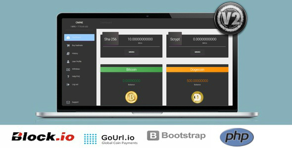 Bitcoin, Dogecoin Cloud Mining - Php Script Bitcoin, Dogecoin Cloud Mining - Php Script