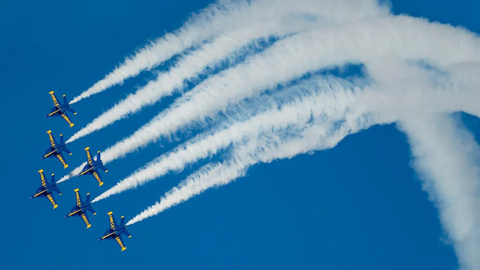 Blue Angels performing