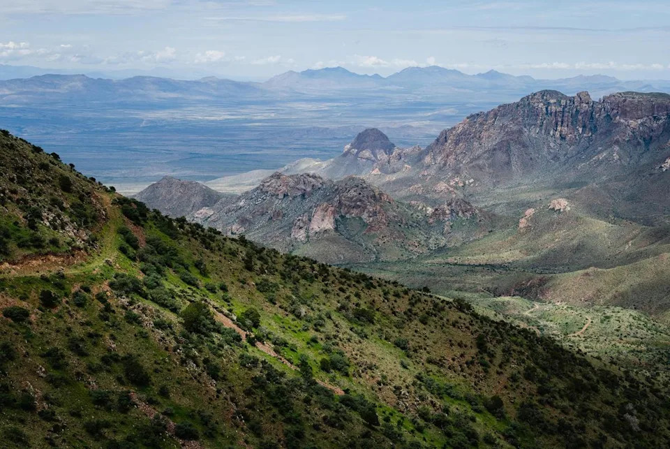 A trail frequented through the harsh terrain by people that are attempting to avoid detection by the United States Border Patrol. An uptick of break-ins, intentionally set fires, and rescues are depleting limited resources in Hudspeth County, Texas. August 11, 2021.