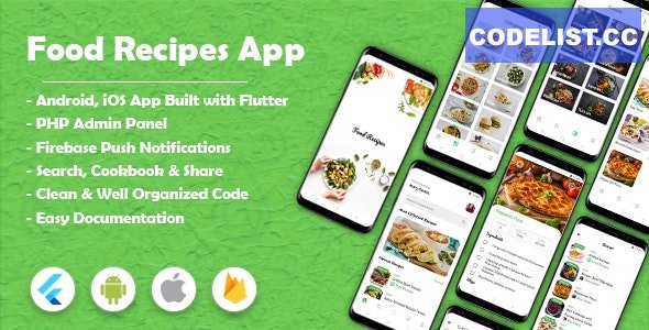Food Recipes Flutter App (Android & iOS) v1.7
