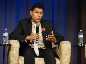  Edmond Public Schools Superintendent Josh Delich speaks at a State of the Schools event at the National Cowboy and Western Heritage Museum on Aug. 6. (Photo by Nuria-Martinez-Keel/Oklahoma Voice)