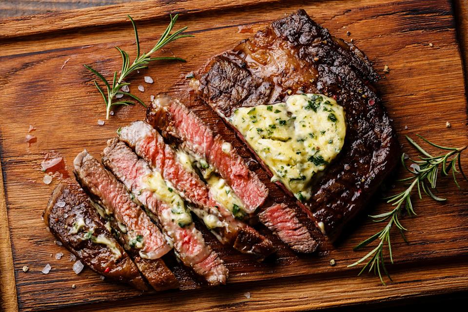 A steak with butter