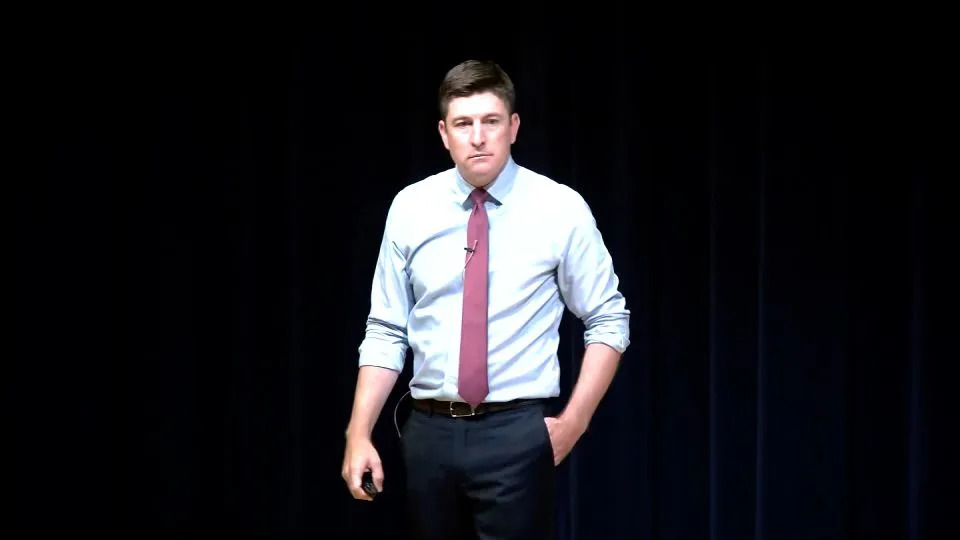 Rep. Bryan Steil holds a listening session in Elkhorn, Wisconsin, on Thursday. - WTMJ