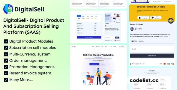 DigitalSell v1.0 - Digital Product And Subscription Selling Platform (SAAS)