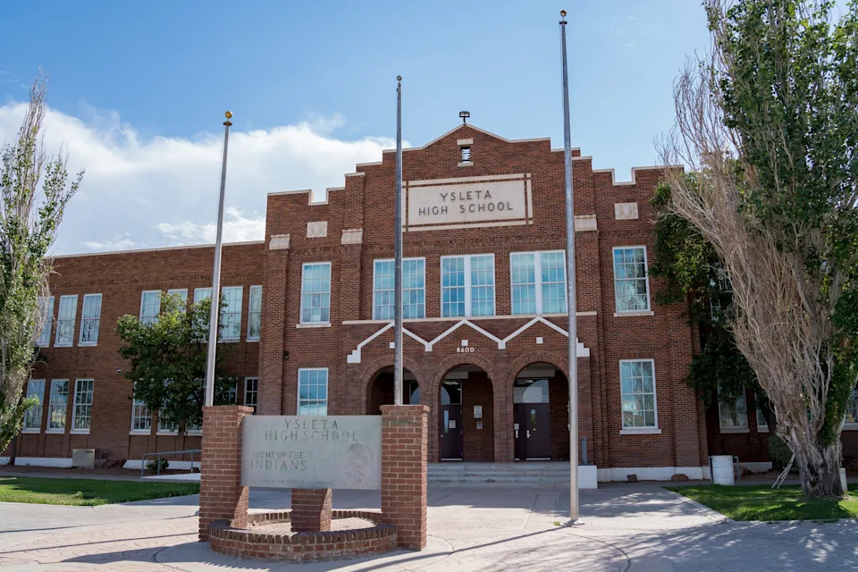 Ysleta High School at 8600 Alameda Ave. in El Paso, Texas in the Ysleta Independent School District.