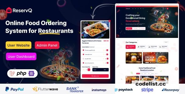 Reservq v1.4.2 - Online Food Ordering System for Restaurants Laravel Script
