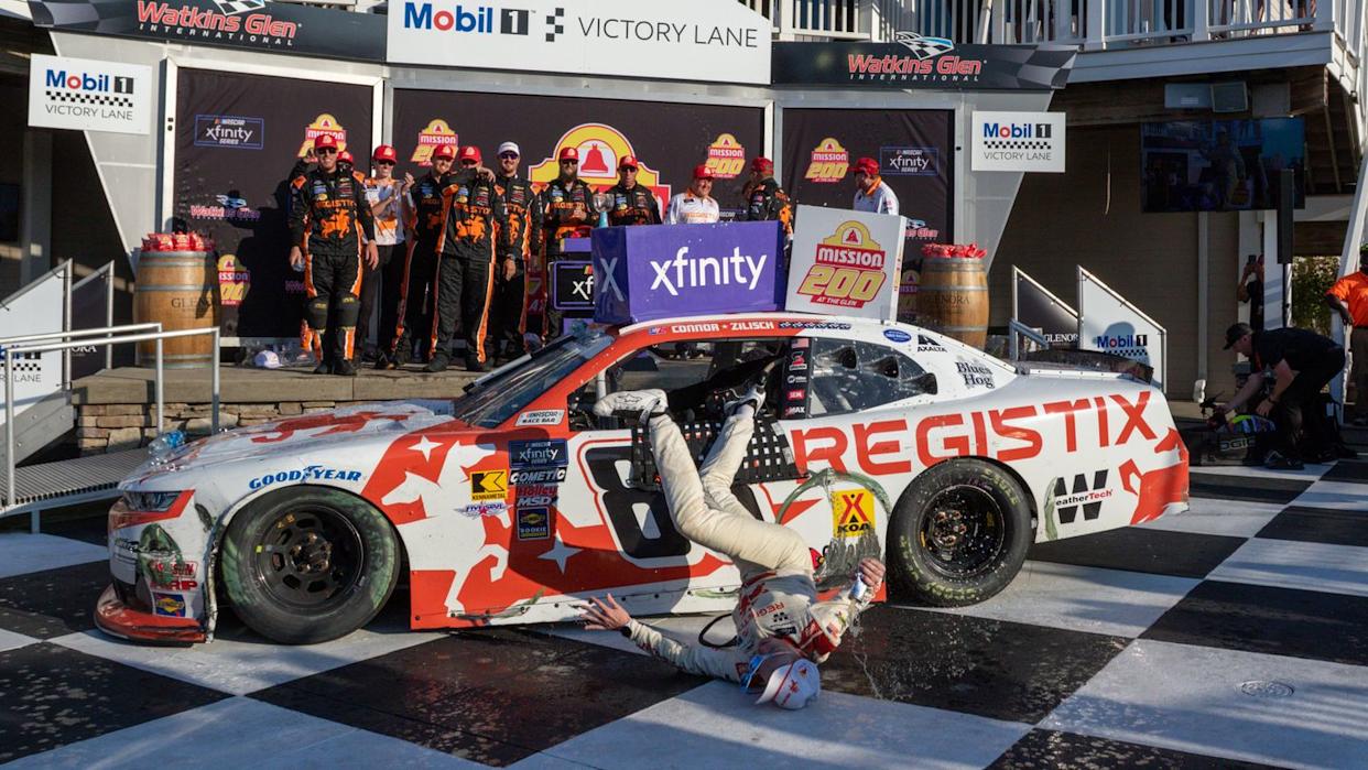 NASCAR Xfinity Winner Zilisch Ambulanced to Hospital Following Postrace Fall