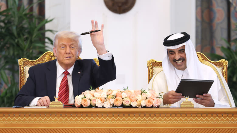 Trump with the Emir of Qatar