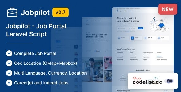 Jobpilot v2.7 - Job Portal Laravel Script