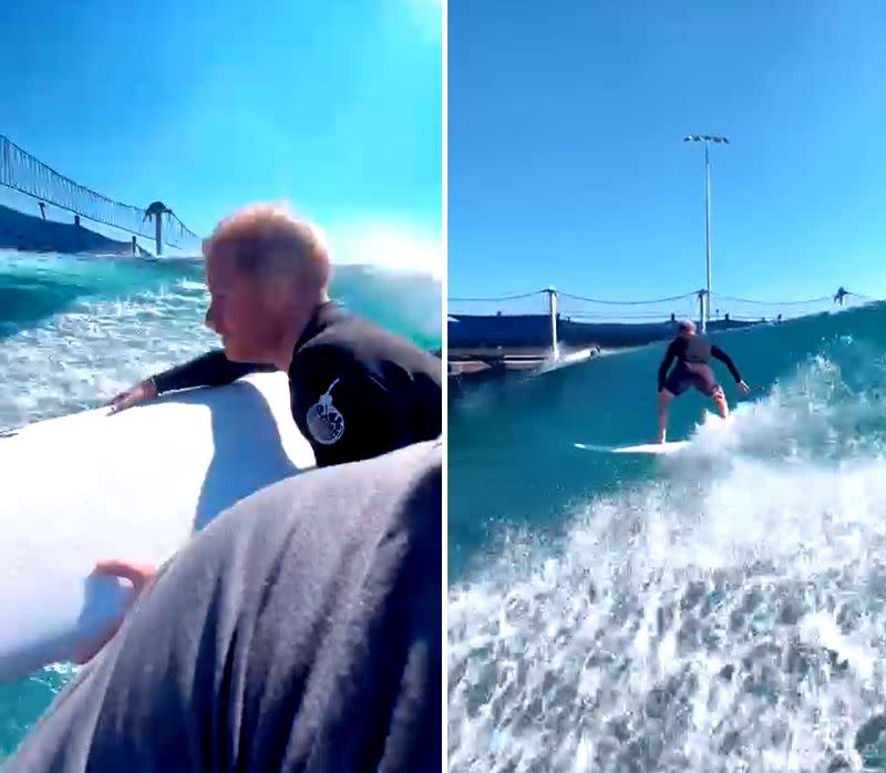 El príncipe Harry, dando clases de surf el pasado octubre