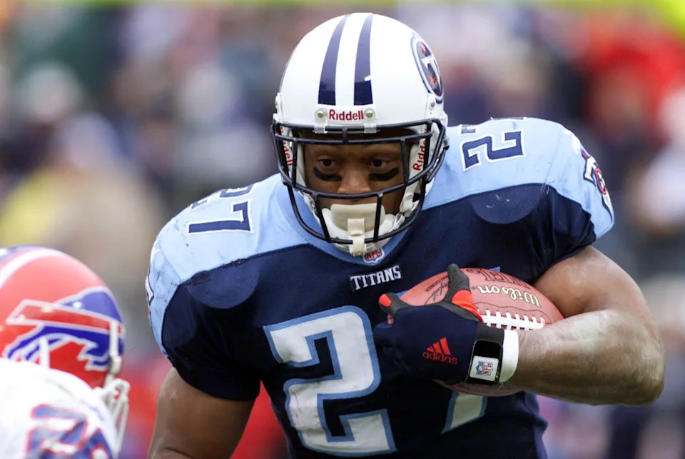 The epoch of bellcow backs in the NFL is over ... almost. (Photo credit should read JEFF HAYNES/AFP via Getty Images)