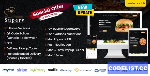 Superv v1.4 - Restaurant Website Management with QR Code Menu
