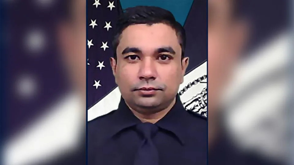 The New York City Police Department has shared a photo of Didarul Islam, the officer killed in a Midtown Manhattan shooting Monday. - X/@NYPDnews