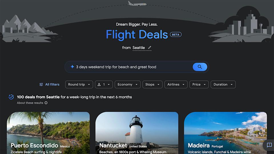 Google Flight Deals 簡化找便宜機票步驟，一句指令 AI 立刻幫你省錢