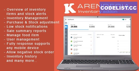 Karenderia Inventory Addon v1.0