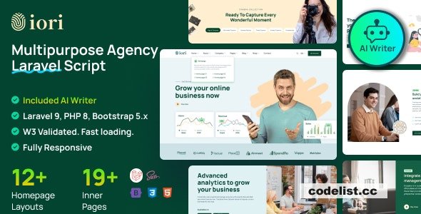 Iori v1.10.0 - Business Website for Company, Agency, Startup with AI writer tool & shopping cart - nulled