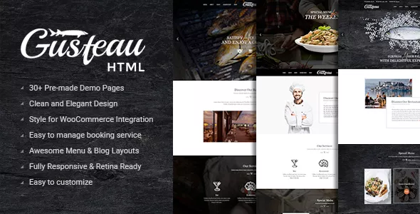 Gusteau - Elegant Food - Coffee and Restaurant WordPress Theme v1.7.9
