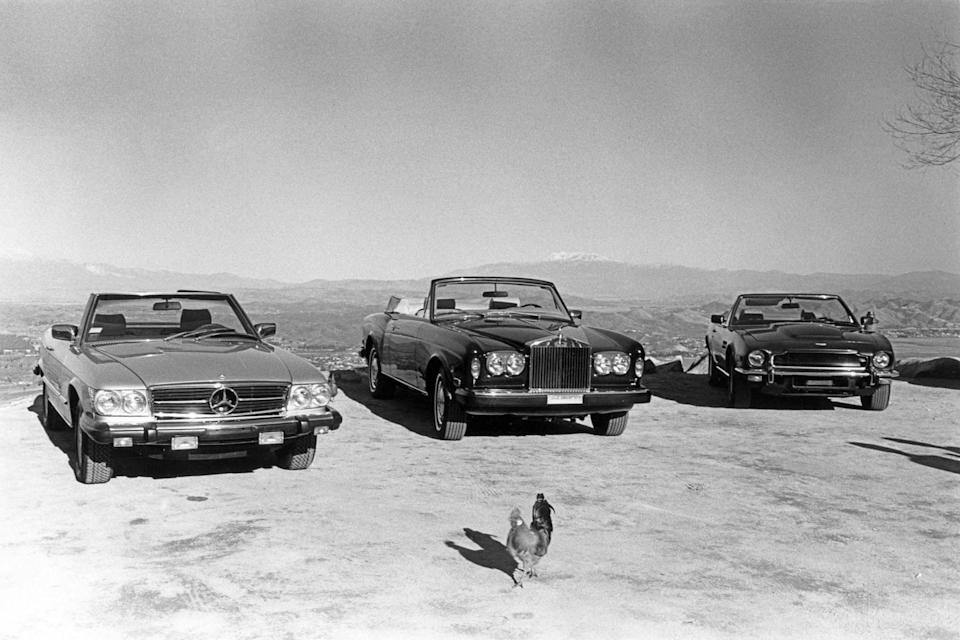 1980 rollsroyce corniche 1980 mercedesbenz 450sl 1980 aston martin volante
