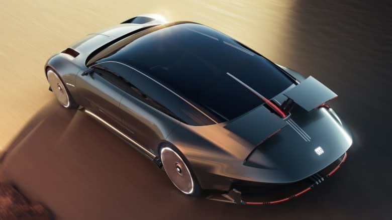 Top-down view of the Buick Electra Orbit concept driving
