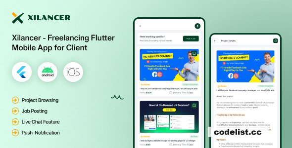 Client Flutter Mobile App - Xilancer Freelancer Marketplace Platform - 8 April 2025