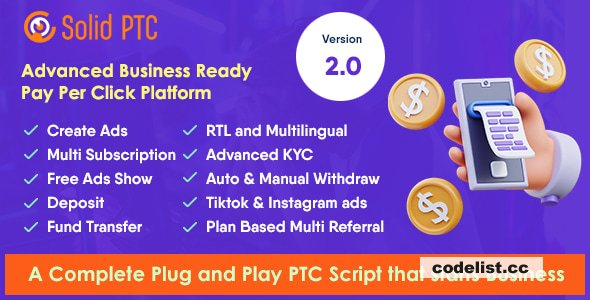 Solid PTC v2.0 - Advanced Pay Per Click Platform