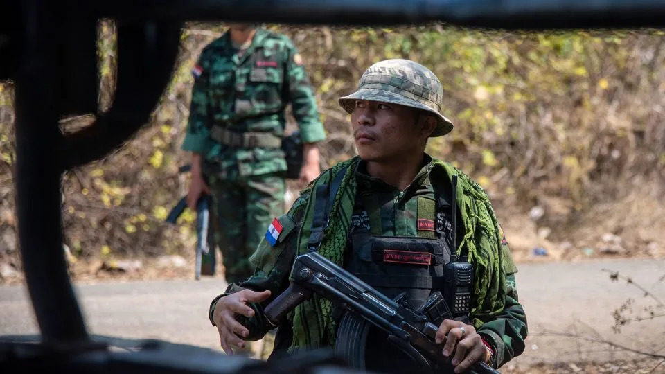 A soldier from the Karenni Nationalities Defence Force (KNDF), a main armed group fighting the military, walks to a reconnaissance mission. - Thierry Falise/LightRocket//Getty Images