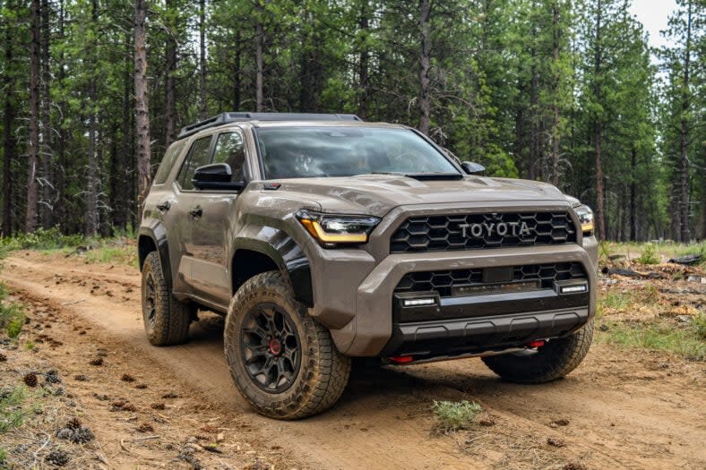 The front end of the 2025 Toyota 4Runner TRD Pro