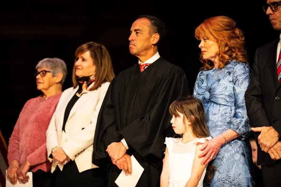 Harrisburg, PA. Pennsylvania Treasurer Stacy Garrity began her second term leading the Pennsylvania Treasury Department as she took the Oath of Office during a ceremony at The Forum Auditorium. January 21, 2025.