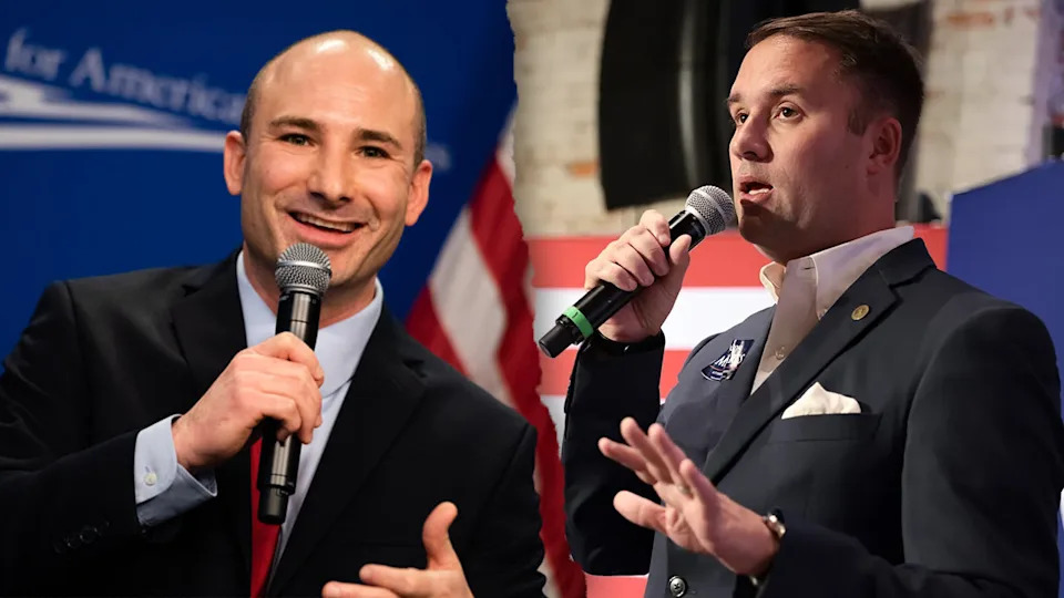 Virginia Attorney General Jason Miyares (right), a Republican, slammed Fairfax County Commonwealth’s Attorney Steve Descano (left), alleging that he has been lenient on illegal immigrants accused of violent crimes.