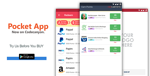 POCKET - Android Rewards App POCKET - Android Rewards App