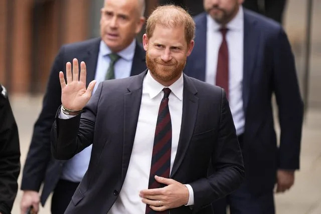 Jordan Pettitt/PA Images via Getty Prince Harry arrives at the Royal Courts of Justice in London on April 9, 2025.