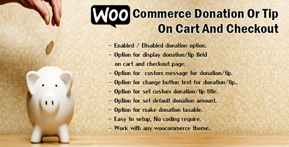 WooCommerce Donation Or Tip On Cart And Checkout v1.4 WooCommerce Donation Or Tip On Cart And Checkout v1.4