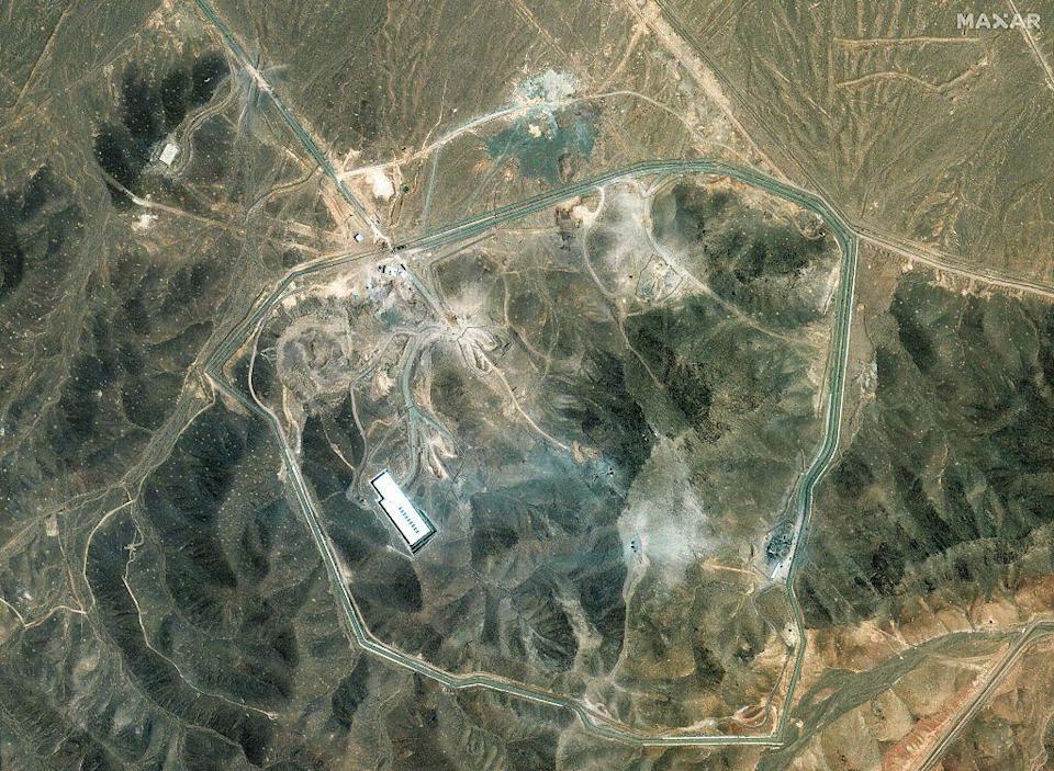 Vista aérea del complejo nuclear iraní de Fordo