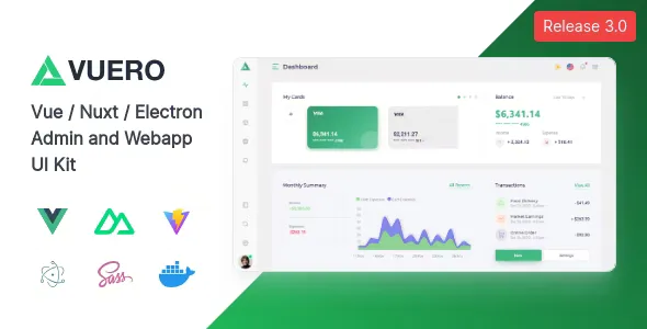 Vuero - VueJS 3 Admin and Webapp UI Kit v2.7.0