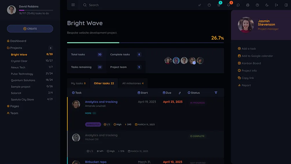 wProject - Project Management Theme v5.7.2