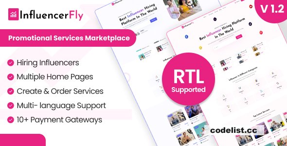 InfluencerFly v1.2.0 - Promotional Services Marketplace
