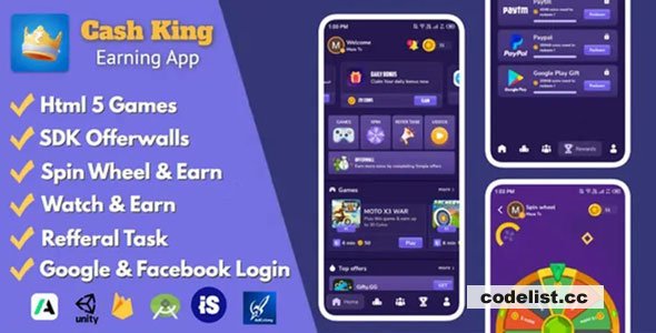 Cash King v3.0 - Android Earning App With Admin Panel