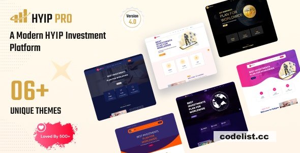 HYIP PRO v4.1 - A Modern HYIP Investmet Platform - nulled