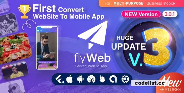FlyWeb v3.0.4 - Web to App Convertor Flutter + Admin Panel - nulled