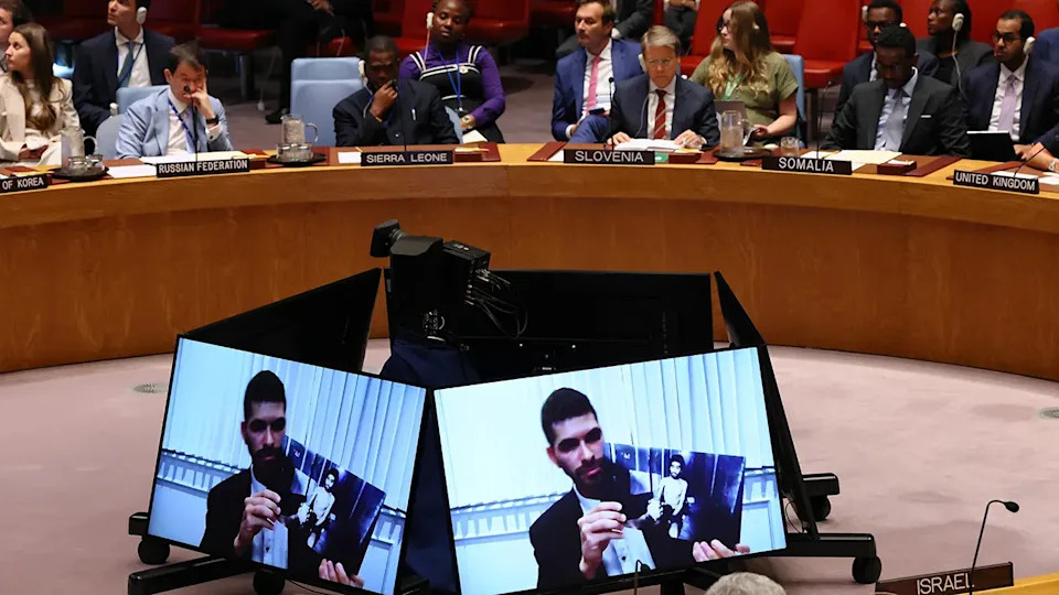 Brother of Israeli hostage urges UN to act after video shows Hamas starving and torturing captives