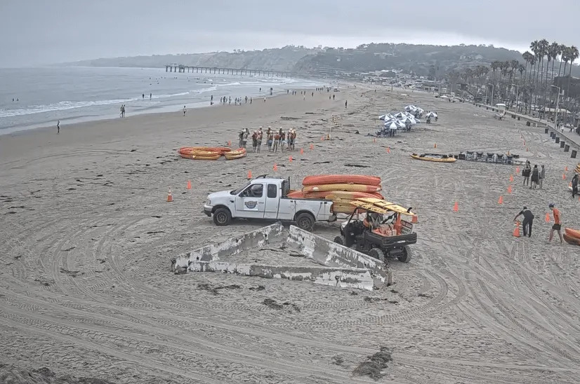 Views of La Jolla Shores, Calif. from La Jolla Shores Hotel on Wednesday, July 30, 2025. (Image credit: La Jolla Beach Cam operated by La Jolla Shores Hotel)