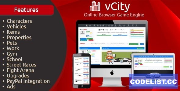 vCity v2.8 - Online Browser Game Platform