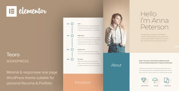 Teoro v1.1 - CV Resume WordPress Theme