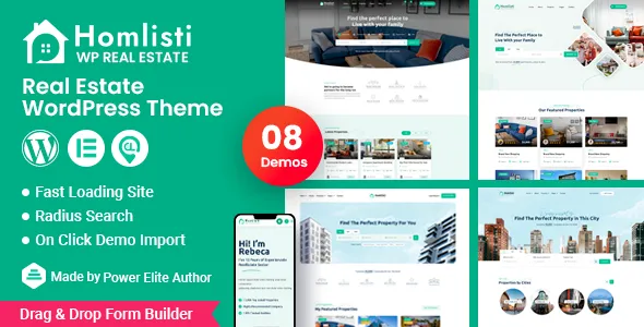 Homlisti - Real Estate WordPress Theme + RTL v3.1.8