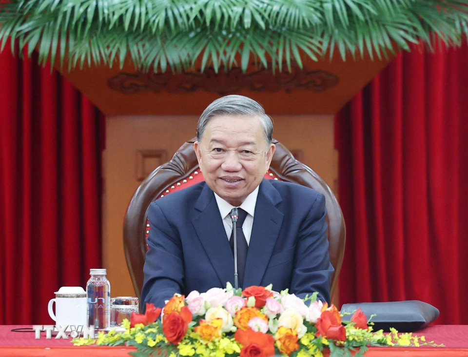 Tổng Bí thư Tô Lâm điện đàm với Chủ tịch Đảng Nhân dân Campuchia Hun Sen