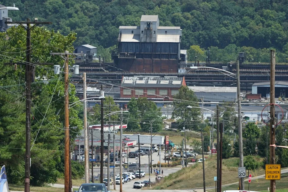 The Clairton Coke Works, a U.S. Steel coking plant, is seen Monday, Aug 11, 2025, in Clairton, Penn. (AP Photo/Gene Puskar)