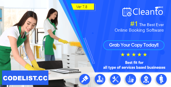 Cleanto v8.2 - Online bookings management system for maid services and cleaning companies - nulled