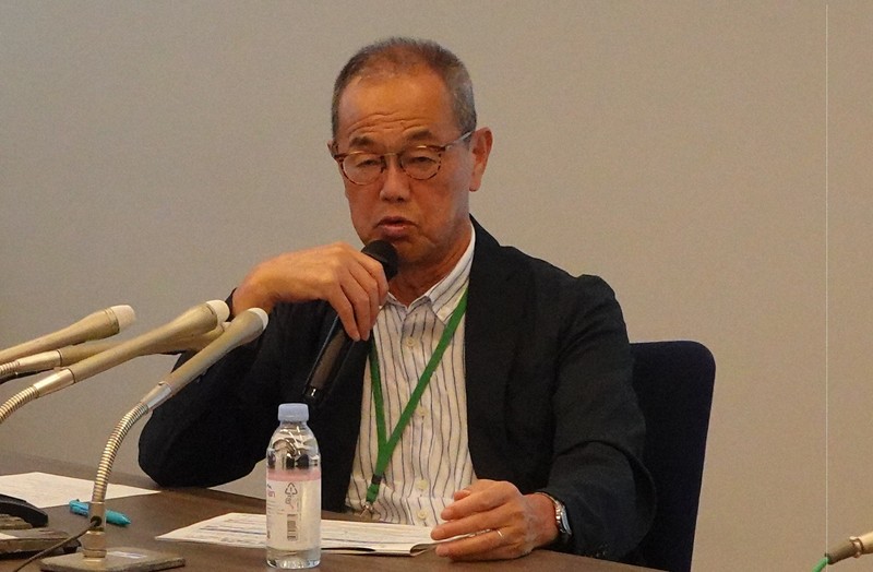 廃炉工程について説明する原子力損害賠償・廃炉等支援機構の更田豊志・廃炉総括監＝東京都港区で2025年7月29日、木許はるみ撮影