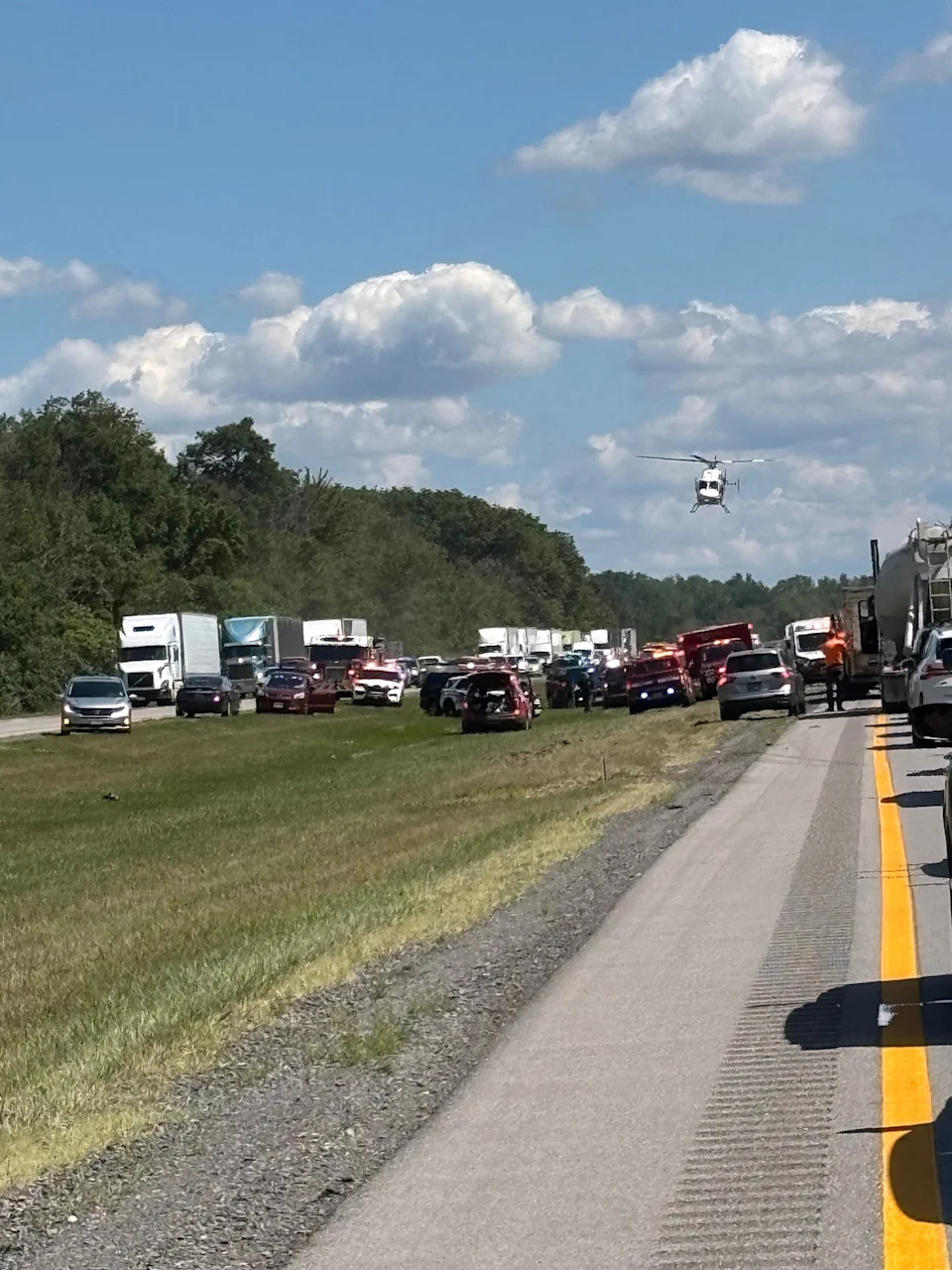 Gail Potter - PHOTO: A bus crashed on I90 near Pembroke, NY, on Aug. 22, 2025.