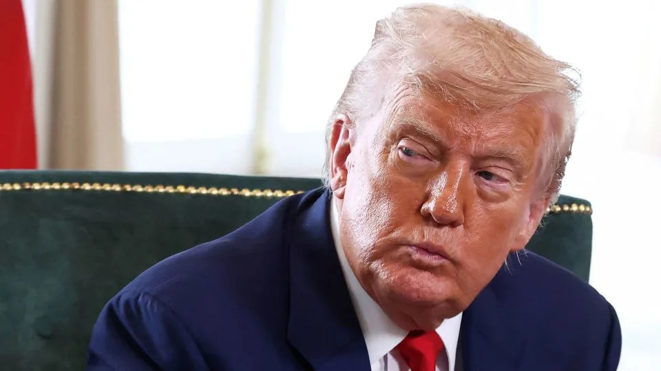 US President Donald Trump and British Prime Minister Keir Starmer (not pictured) hold a bilateral meeting at Trump Turnberry golf course in Turnberry, Scotland, on Monday. - Evelyn Hockstein/Reuters